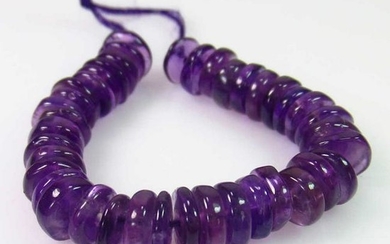 20.55 Ct Genuine 40 Purple Amethyst Drilled Round Beads