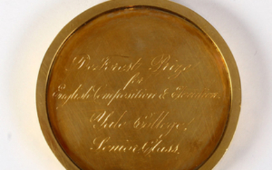 1855 18 karat yellow gold Yale University DeForest Prize