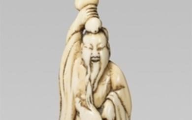 An ivory netsuke of Chôkarô Sennin. Late 18th ...