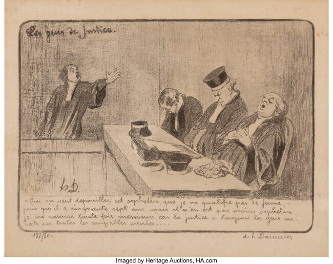 27061: Honoré Daumier (French, 1808-1879) Les avocats