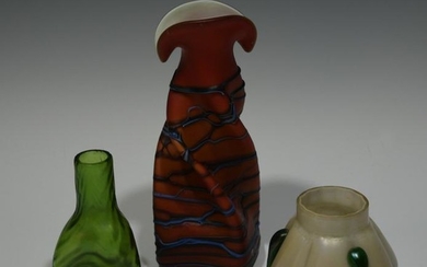 (3) Art Glass Vases