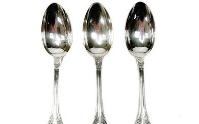 3 Buccellati Sterling Silver 5.5 inch Table Spoons in Empire-Impero