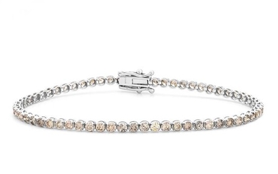 3.00 tcw Diamond Bracelet - 18 kt. White gold - Bracelet - 3.00 ct Diamond - No Reserve Price