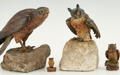 4 Bronze Sculptures of Birds, incl. Franz Xavier