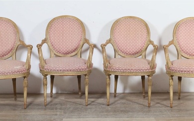 4 French Louis XVI Style Armchairs