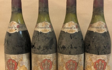 4 bouteilles CHATEAUNEUF DU PAPE C. Pouizin...