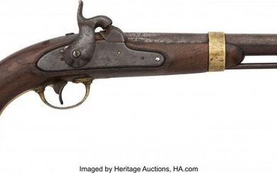 40061: U.S. H. Aston 1848 Percussion Pistol. Unserial