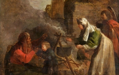 Jan van der Venne (Pseudo van der Venne) - Figures Preparing a Meal amid Ruins