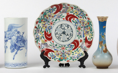 Japanese Imari plate, Dai Nippon Vase and other vases