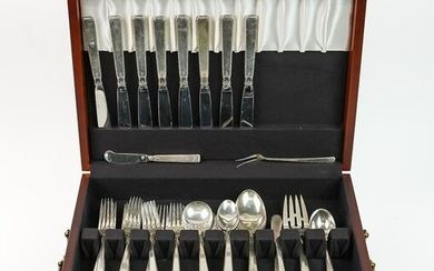 54 pcs. Towle Old Lace Sterling Silver Flatware