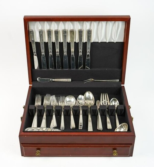 54 pcs. Towle Old Lace Sterling Silver Flatware