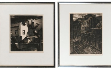 STOWE WENGENROTH, New York/Massachusetts, 1906-1978, Two works:, Lithographs on paper, 11" x 10" sight. Framed 19.5" x 17".