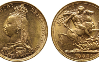 Australia, Victoria, Sovereign, 1888-M, Jubilee Head, MS62 PCGS