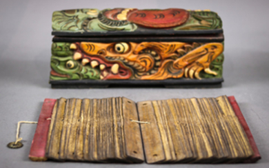 Blainese Manuscript and Polychrome Wood Box