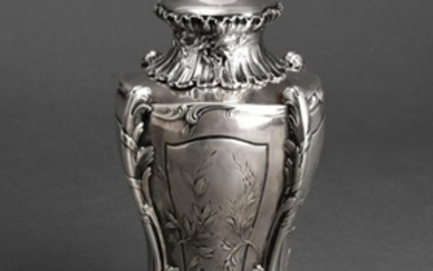 Cardeilhac French Silver Repousse Tea Caddy