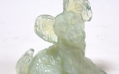 Cesare Toso, an opalescent neodymium glass figure of a
