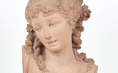DUBOY Paul (1830/1887). Buste de femme aux cheveux…