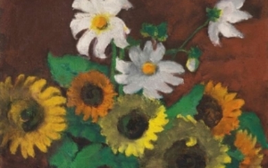 Emil Nolde (1867-1956), Sonnenblumen und weisse Dahlien