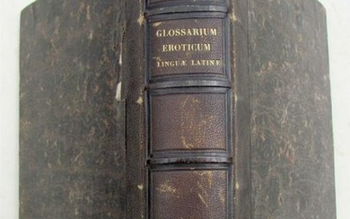 GLOSSARIUM EROTICUM by P. Pierrugues 1826 antique in