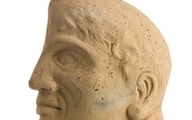 Roman terracotta votive male profile head 3rd - 2nd century...