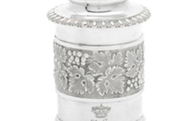 Royal Interest: a George III silver egg cruet with the monogram of Augusta Sophia, Princess of Great Britain and Ireland