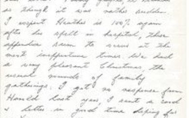 Tirpitz raider Harry Johnson 617 sqn hand written detailed letter to Jim Shortland Dambuster WW2 Historian. Good Condition....