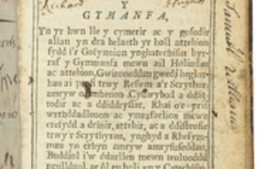 VINCENT, Thomas (1634-1678) – John PUGH (fl. 1719, translator). E[glurh]aad [o] Gatechism Byrraf y Gymanfa. [Trefhedyn]: Isaac Carter, 1719.