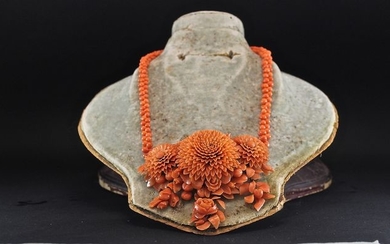 8 kt. Gold, Coral of Sciacca Sicily - Necklace