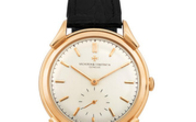 Vacheron Constantin. A Rare Oversized Pink Gold Wristwatch