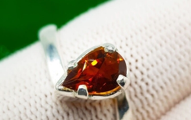 925 silver ring with madeira citrine from Portugal