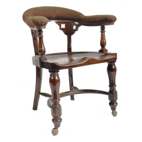 A 19th century Victorian mahogany desk chair / armchair. The...