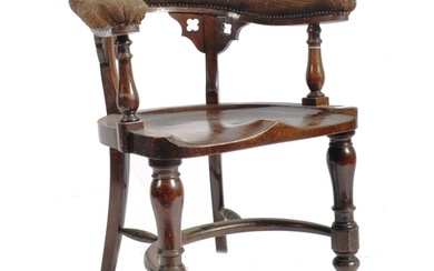 A 19th century Victorian mahogany desk chair / armchair. The...