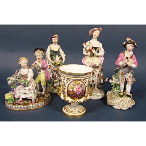 A 19th century continental group in the Meissen manner of a ...