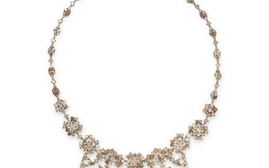 A 90.0 CARAT FANCY COLOURED DIAMOND NECKLACE AND