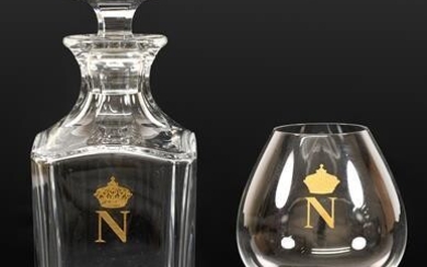 A Baccarat Napoleon Brandy Decanter and Stopper, 20th century, of...