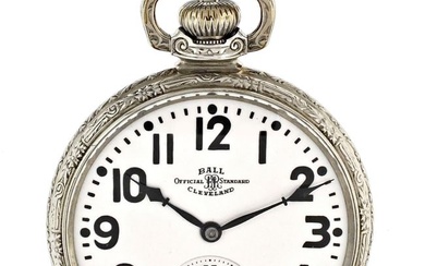A Ball Hamilton grade 998 Elinvar 23 jewel Official Standard pocket watch