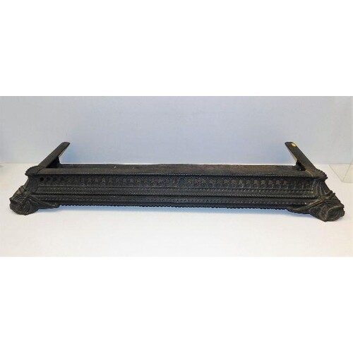 A Coalbrookdale style fretwork cast iron fire surround 46in ...