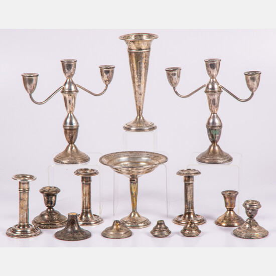 A Collection of American Weighted Sterling Silver, 20th Century