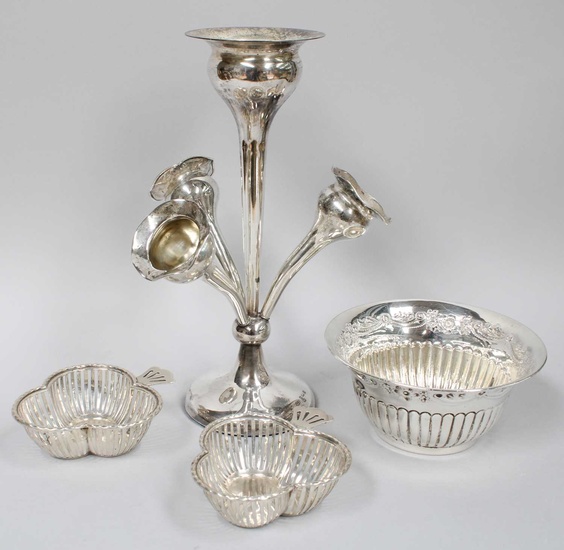 A Collection of Assorted Silver, comprising a sugar-bowl, the lower...