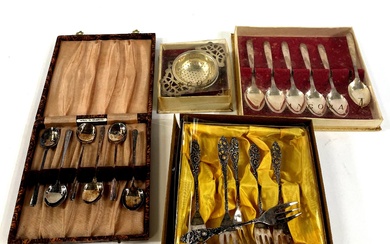 A Collection of Silver Plate including Demitasse Teaspoons