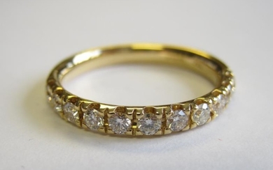 A Diamond half Eternity Ring pavÃ©-set brilliant-cut stones in...