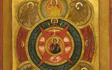 A FINE ICON SHOWING THE ALL-SEEING EYE OF GOD