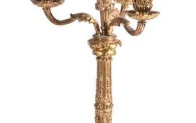 A French ormolu four light candelabra