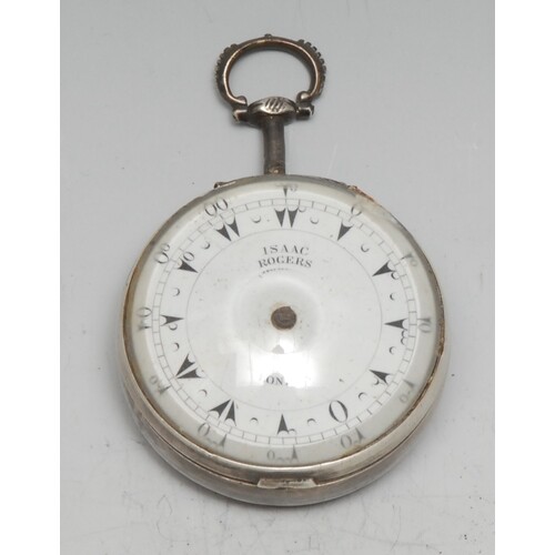 A George III silver pocket watch, for the Turkish market, 4....