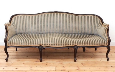A George III-style mahogany settee