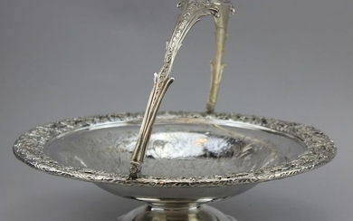 A Good Victorian Swing Handle Fruit Bowl- .925 silver - Stephen Smith, London - England - 1870