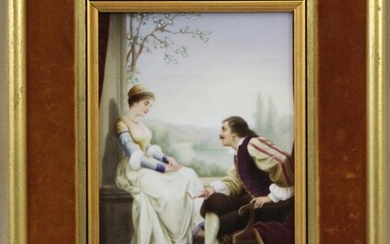 A Hand Painted French Porcelain Plaque