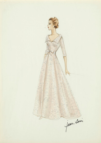 A Jean Louis Costume Sketch for Lana Turner from Imitation of Life