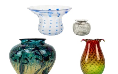 A Jonathan Harris Ironbridge studio glass bowl, Monsoon, Sig...