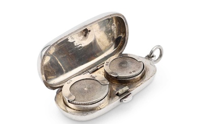 A LATE VICTORIAN SILVER DOUBLE SOVEREIGN CASE